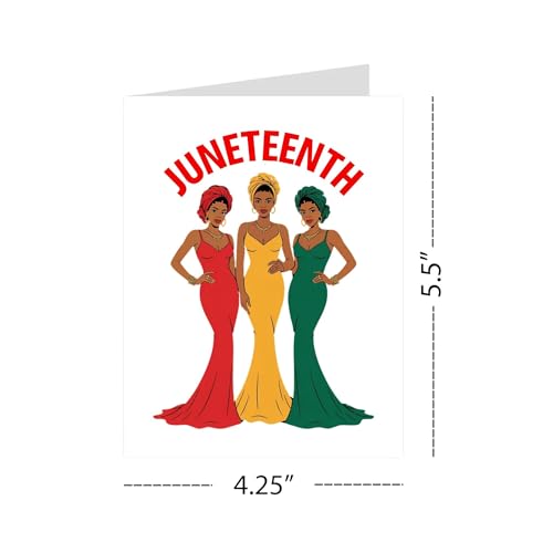 Juneteenth Day Greeting Card for Women – Celebrate Freedom and Strength – African American Emancipation Card – Inspirational Gift – Made in USA