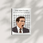 Funny Birthday Card One Year Older Hilarious Greeting for Men Women Kids Friends Coworkers Handmade in USA