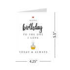 Happy Birthday to the One I Love Romantic Birthday Card for Wife Husband Girlfriend Boyfriend Partner Sweet Love Greeting Keepsake Handmade in USA