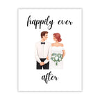 Anniversary or Wedding Congratulations Card – Happily Ever After Greeting for Couple, Wife, Husband, Friends – Romantic & Elegant – Handmade in USA