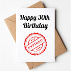 Funny Birthday Cards for Men and Women – Handmade in the USA – Happy 30th Birthday Gifts for Friends – Includes 1 Card & 1 Envelope – Fun Greeting Card for Him or Her