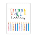 Happy Birthday Card with Blown Candles Illustration – Fun Birthday Greeting for Men, Women, Kids, Friends & Coworkers – Cool Handmade Card Gift USA
