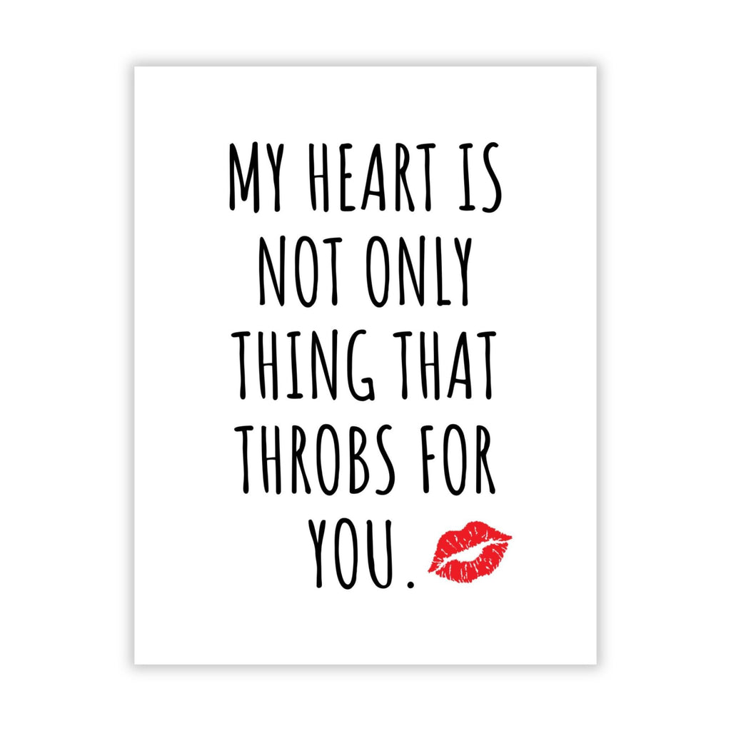 Funny Romantic Card for Boyfriend, Girlfriend, Husband or Wife – Sexy Valentine’s or Anniversary Card for Him or Her – Handmade in USA