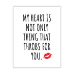 Funny Romantic Card for Boyfriend, Girlfriend, Husband or Wife – Sexy Valentine’s or Anniversary Card for Him or Her – Handmade in USA