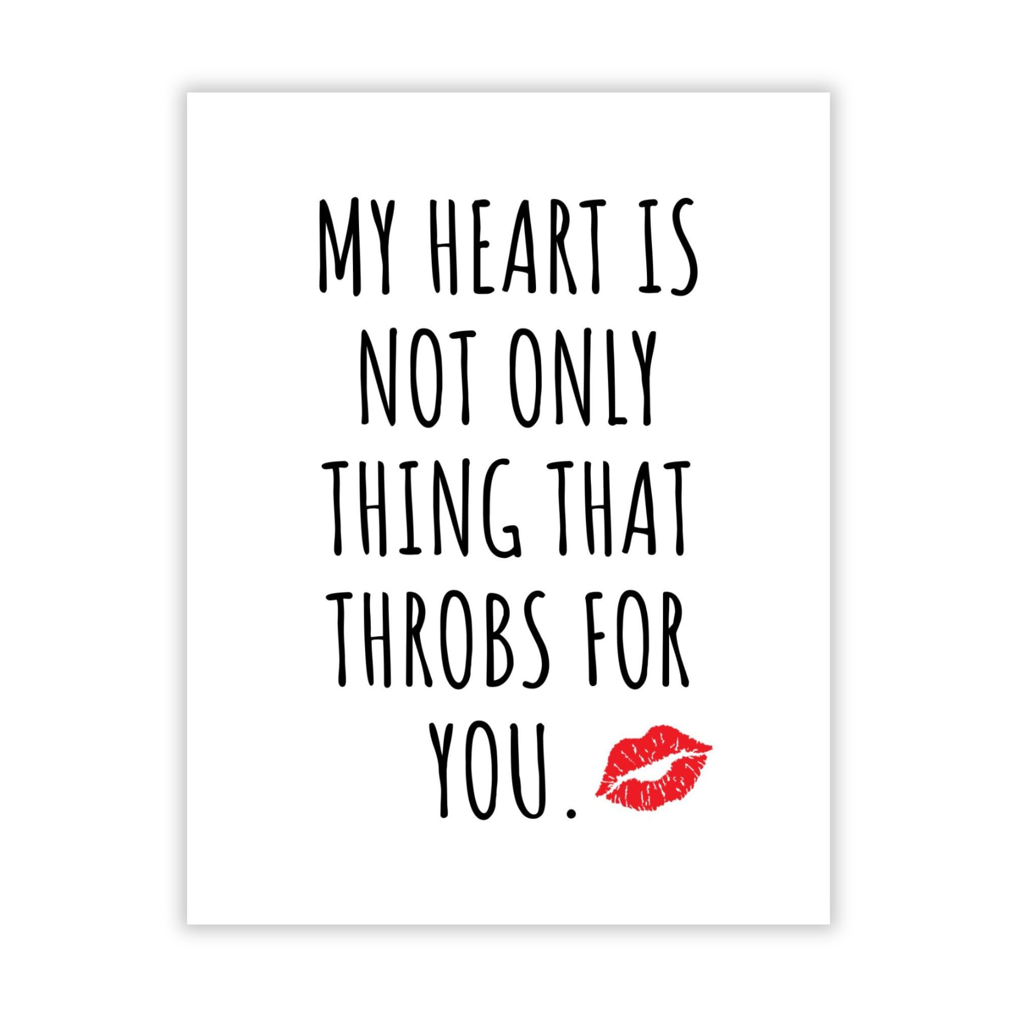 Funny Romantic Card for Boyfriend, Girlfriend, Husband or Wife – Sexy Valentine’s or Anniversary Card for Him or Her – Handmade in USA