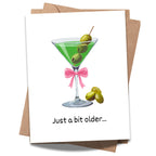 Espresso Martini Birthday Card Funny Coffee & Cocktail Greeting Card for Women Best Friend Sister Daughter Wife Girlfriend Handmade A Tini Bit Older Gift