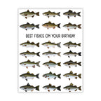 Best Fishes on Your Birthday Greeting Card – Ocean-Themed Funny Birthday Card for Men, Women, Kids – Cute Fish Pun Card – Made in USA