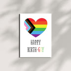 Happy Birth-Gay LGBTQ+ Greeting Card with Rainbow Heart – Funny Birthday Card for Gay Friend, Boyfriend, Husband, LGBTQ Couple – Made in USA