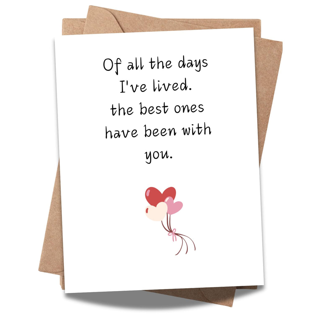 Love Card for Wife or Husband | Romantic Valentine’s Card for Girlfriend or Boyfriend | Cute Anniversary Card | Thoughtful Love Card for Him or Her