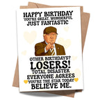 Funny Trump Birthday Card Hilarious Greeting Card for Friends, Siblings, Coworkers, Family, Lovers – Great Joke Card for Men Women – Made in USA