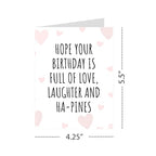 Romantic Ha-pines Greeting Card – Funny Anniversary or Valentine Card for Husband, Wife, Boyfriend, Girlfriend – Cute Love Card – Made in USA