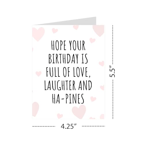 Romantic Ha-pines Greeting Card – Funny Anniversary or Valentine Card for Husband, Wife, Boyfriend, Girlfriend – Cute Love Card – Made in USA
