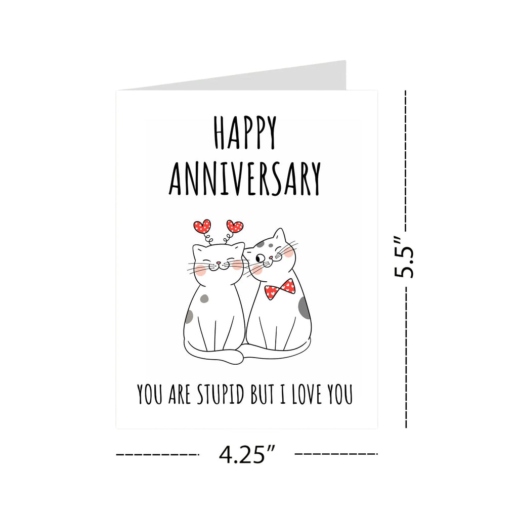 Funny Anniversary Card for Him or Her – Cute & Humorous Love Greeting Card – Perfect for Husband, Wife, Boyfriend, or Girlfriend