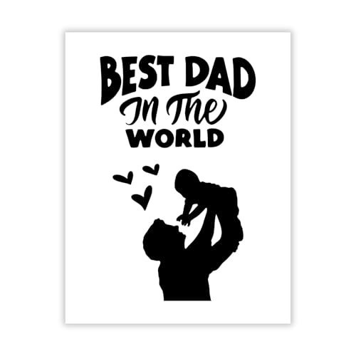 Best Dad in the World Greeting Card – Birthday or Father’s Day Card for Dad, Father, Grandfather – Heartfelt Gift for Dads from Kids – Made in USA