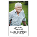 Custom Funeral Memorial Cards – Double-Sided with Photo, Prayer & Poem, Personalized Tribute Keepsakes, Remembrance, Sympathy, Comfort, Funeral Favors