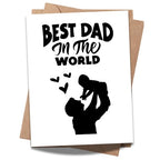 Best Dad in the World Greeting Card – Birthday or Father’s Day Card for Dad, Father, Grandfather – Heartfelt Gift for Dads from Kids – Made in USA
