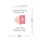 Funny Birthday Card for Friends, Family & Coworkers – “I Didn’t Just Get You a Card... I Got You an Envelope Too!” Humorous Greeting