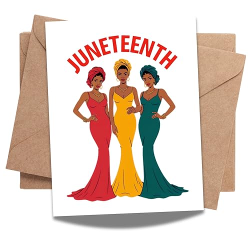 Juneteenth Day Greeting Card for Women – Celebrate Freedom and Strength – African American Emancipation Card – Inspirational Gift – Made in USA