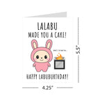 Cute Funny Birthday Card Compatible with Labubu Birthday Theme, Handmade Collectible-Inspired Greeting Card for Men, Women, Kids, Friends, Anime-Inspired Gift