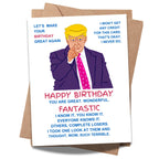 Best Birthday Ever Trump Card – Funny Rude Birthday Card for Friends & Her – Hilarious Donald Trump Bday Gift – Perfect for Laughs & Celebrations!