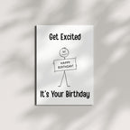 Hilarious Stick Man Birthday Card for Men, Women & Kids – Funny Greeting for Siblings, Friends & Coworkers Cool Handmade Birthday Card Gift USA