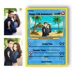 Custom Poke Card with Your Photo – Personalized Card – Customizable Background, Name, Text – Great Gift for Kids, Couples, Fathers, Mothers, Gamers & Fans