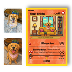 Custom Poke Card with Your Photo – Personalized Card – Customizable Background, Name, Text – Great Gift for Kids, Couples, Fathers, Mothers, Gamers & Fans