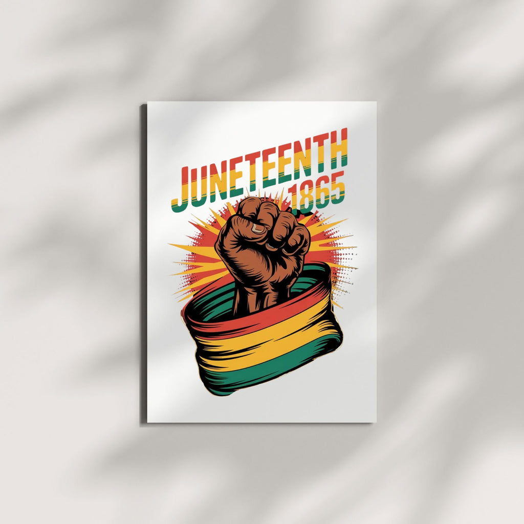 Juneteenth 1865 Greeting Card for Men & Women – Celebrate Black Freedom & Pride – Emancipation Day Card – African American History – Made in USA