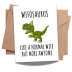 Funny Birthday Card for Wife – Like a Normal Wife but More Awesome – Humorous Greeting Card for Her, Handmade in USA