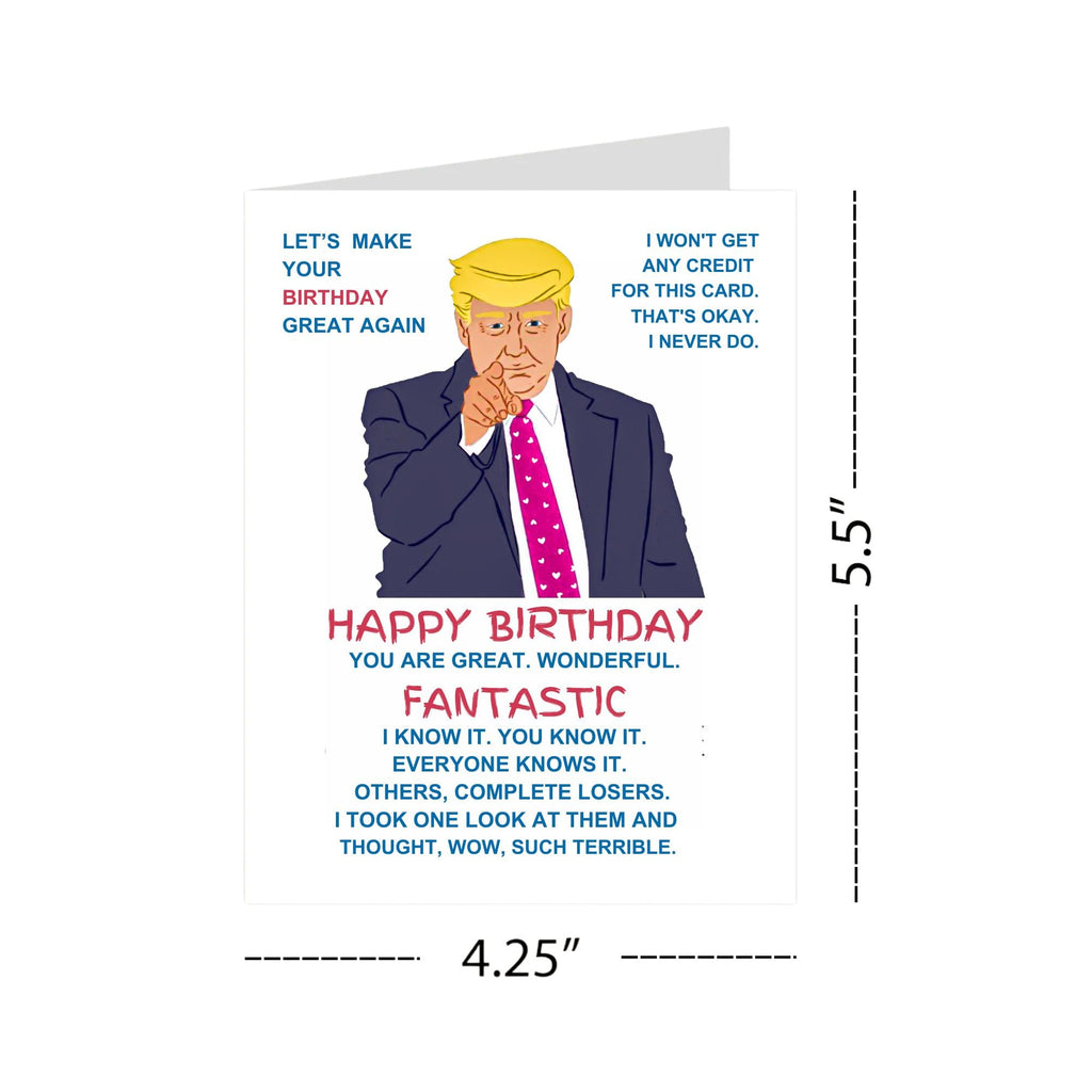 Best Birthday Ever Trump Card – Funny Rude Birthday Card for Friends & Her – Hilarious Donald Trump Bday Gift – Perfect for Laughs & Celebrations!