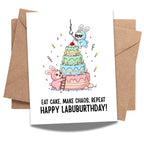 Cute Anime Birthday Card Compatible with Labubu Birthday Theme Handmade Collectible Character Greeting Card for Friends Kids Women Men Unique Gift