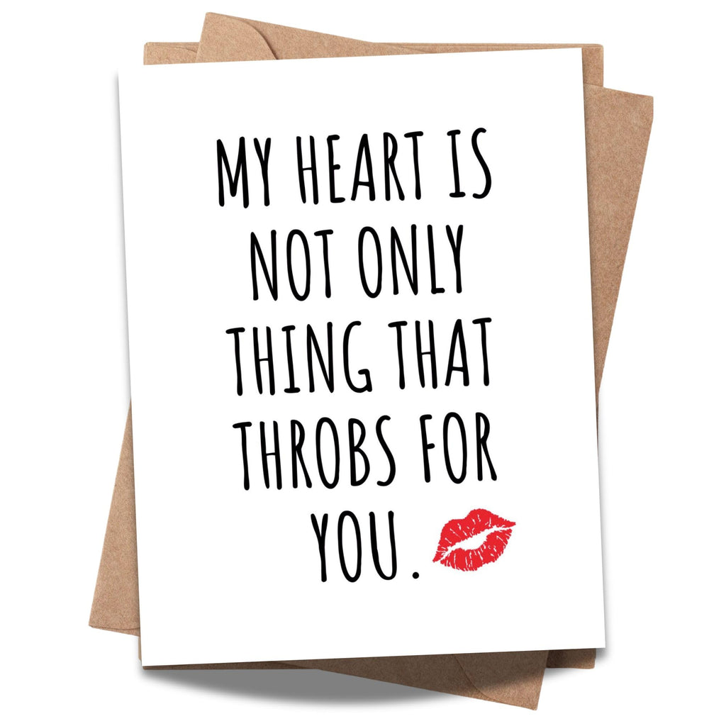 Funny Romantic Card for Boyfriend, Girlfriend, Husband or Wife – Sexy Valentine’s or Anniversary Card for Him or Her – Handmade in USA