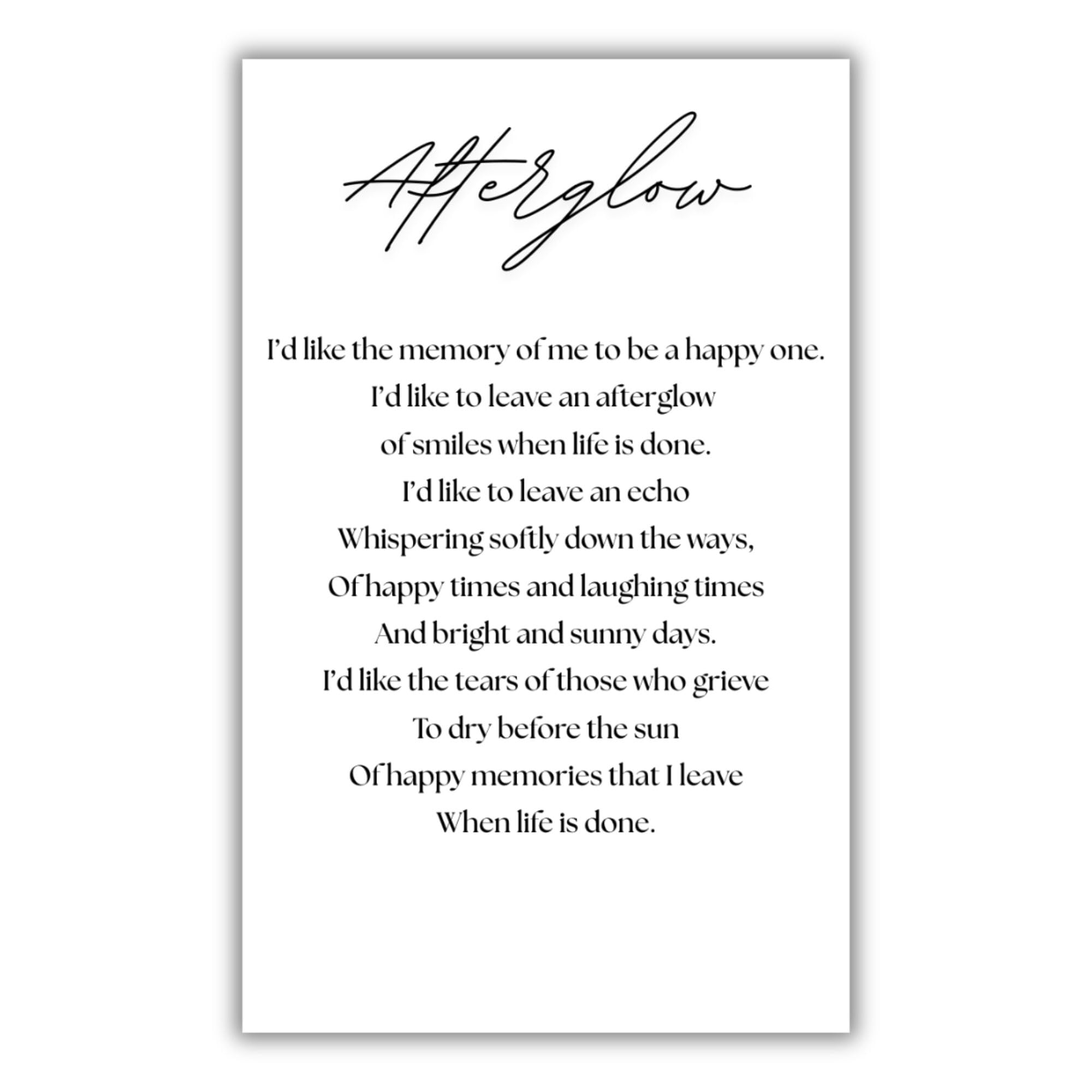 Custom Funeral Memorial Cards – Double-Sided with Photo, Prayer & Poem, Personalized Tribute Keepsakes, Remembrance, Sympathy, Comfort, Funeral Favors