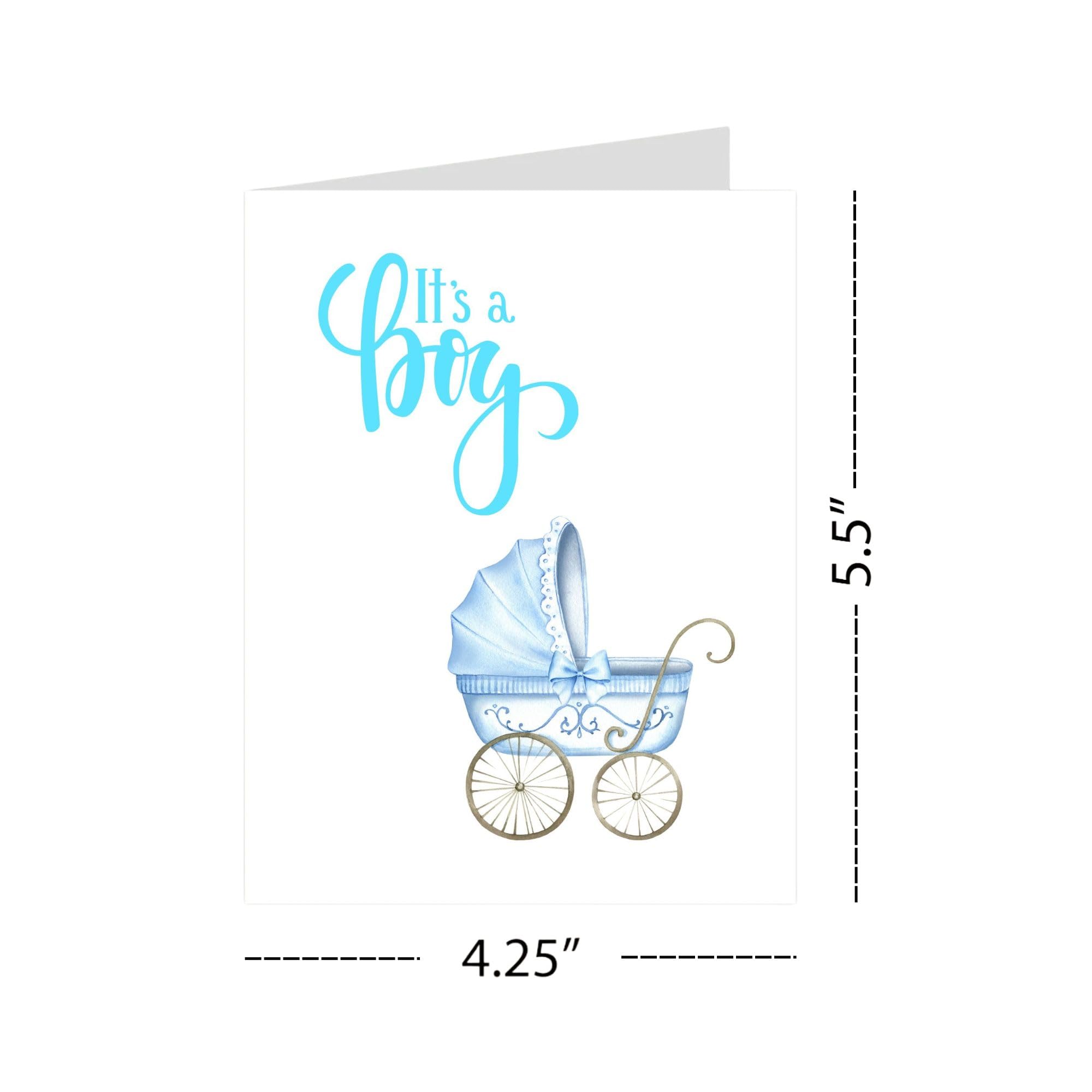 It’s a Boy Baby Shower or Newborn Celebration Greeting Card for Parents – Cute & Heartfelt Gift for New Moms, Dads, Friends, or Family