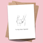 Funny Main Squeeze Valentine’s Day Card – Flirty Love Card for Girlfriend, Wife, or Fiancée – Cute & Cheeky Anniversary, Wedding, or Romantic Gift