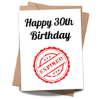 Funny Birthday Cards for Men and Women – Handmade in the USA – Happy 30th Birthday Gifts for Friends – Includes 1 Card & 1 Envelope – Fun Greeting Card for Him or Her