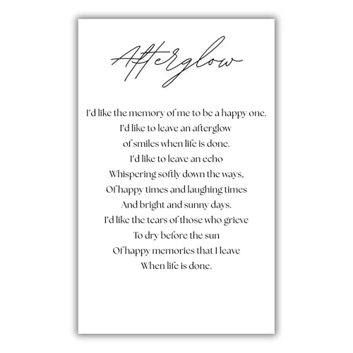 Custom Funeral Memorial Cards – Double-Sided with Photo, Prayer & Poem, Personalized Tribute Keepsakes, Remembrance, Sympathy, Comfort, Funeral Favors