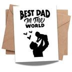 Best Dad in the World Greeting Card – Birthday or Father’s Day Card for Dad, Father, Grandfather – Heartfelt Gift for Dads from Kids – Made in USA