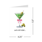 Espresso Martini Birthday Card Funny Coffee & Cocktail Greeting Card for Women Best Friend Sister Daughter Wife Girlfriend Handmade A Tini Bit Older Gift