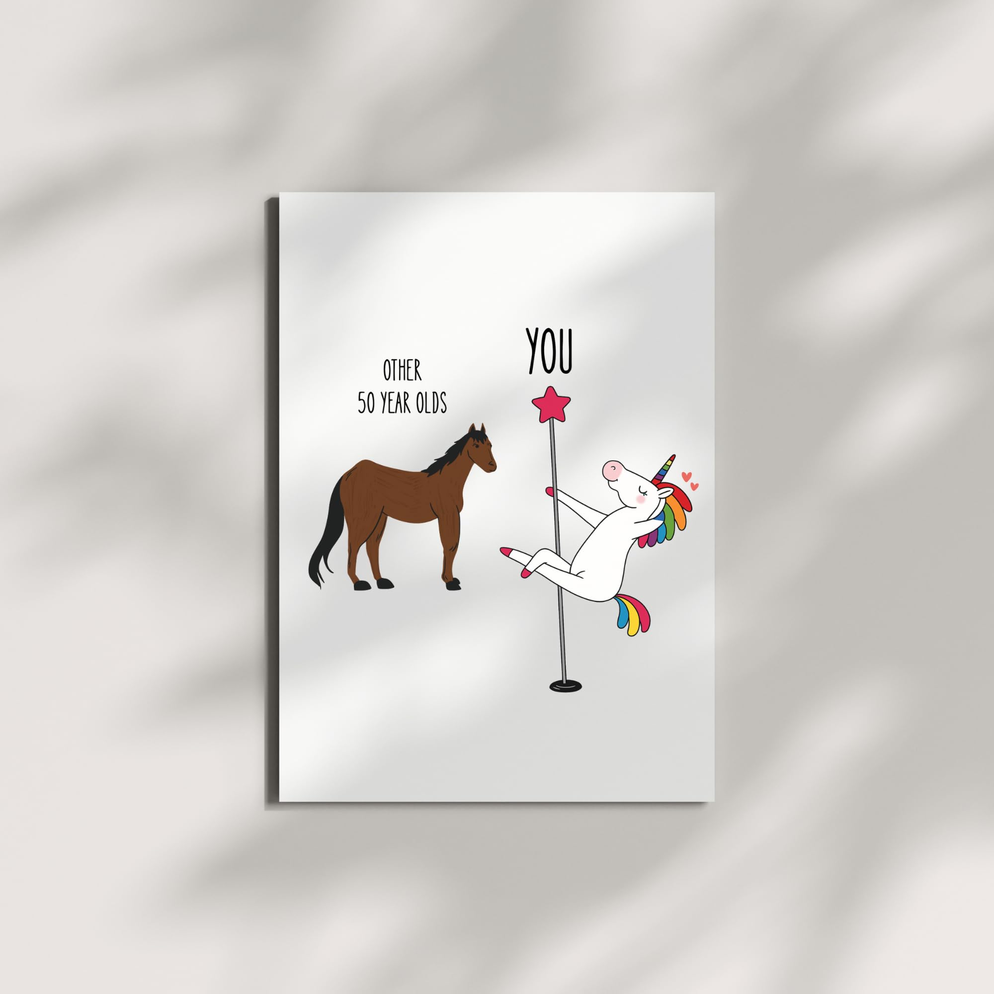 Funny 50th Birthday Card for Men Women Friends Family Coworkers – Hilarious Milestone Greeting Card – Handmade in USA