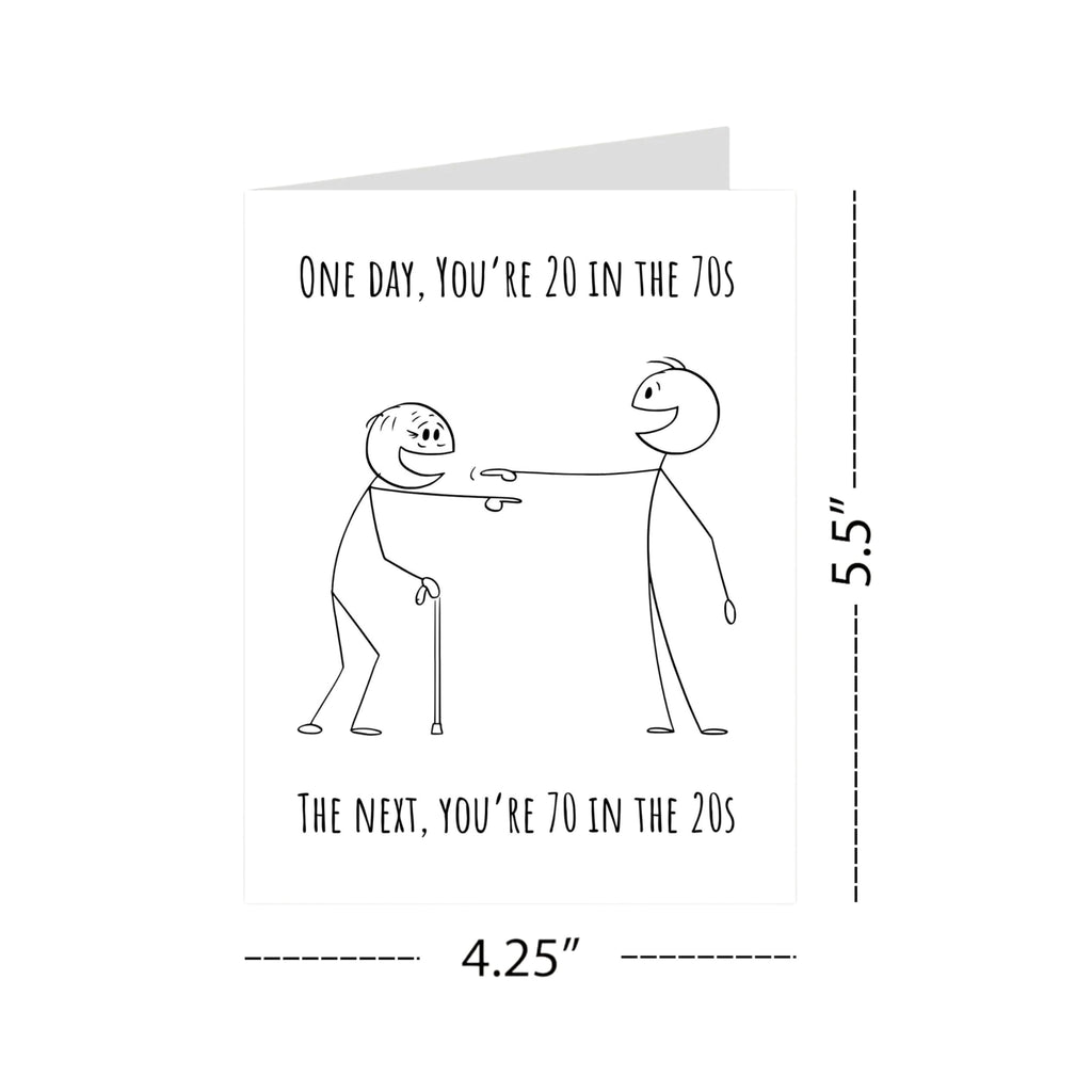 Funny 70th Birthday Card for Dad, Mom, Women & Men – Cool Birthday Gift – Hilarious Milestone Greeting for Friends, Family & Coworkers – Handmade in USA