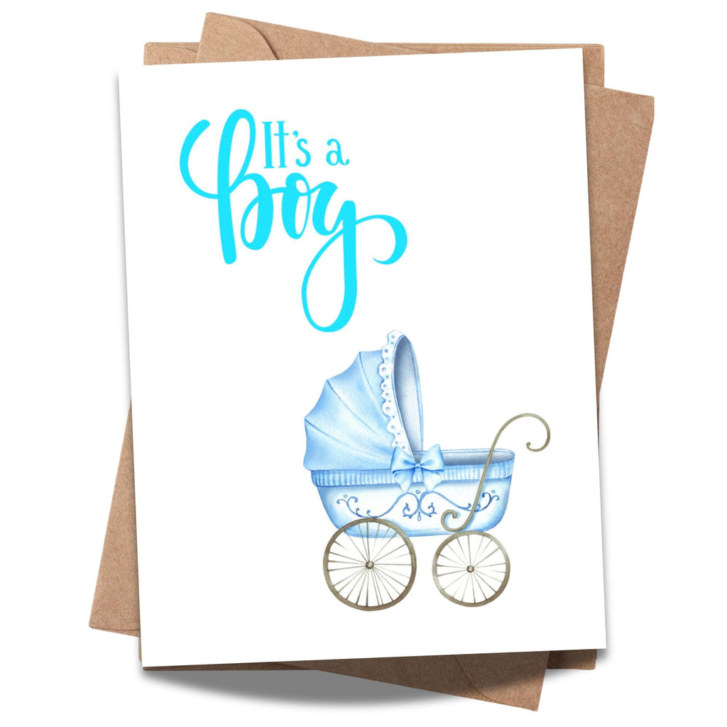 It’s a Boy Baby Shower or Newborn Celebration Greeting Card for Parents – Cute & Heartfelt Gift for New Moms, Dads, Friends, or Family