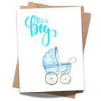 It’s a Boy Baby Shower or Newborn Celebration Greeting Card for Parents – Cute & Heartfelt Gift for New Moms, Dads, Friends, or Family