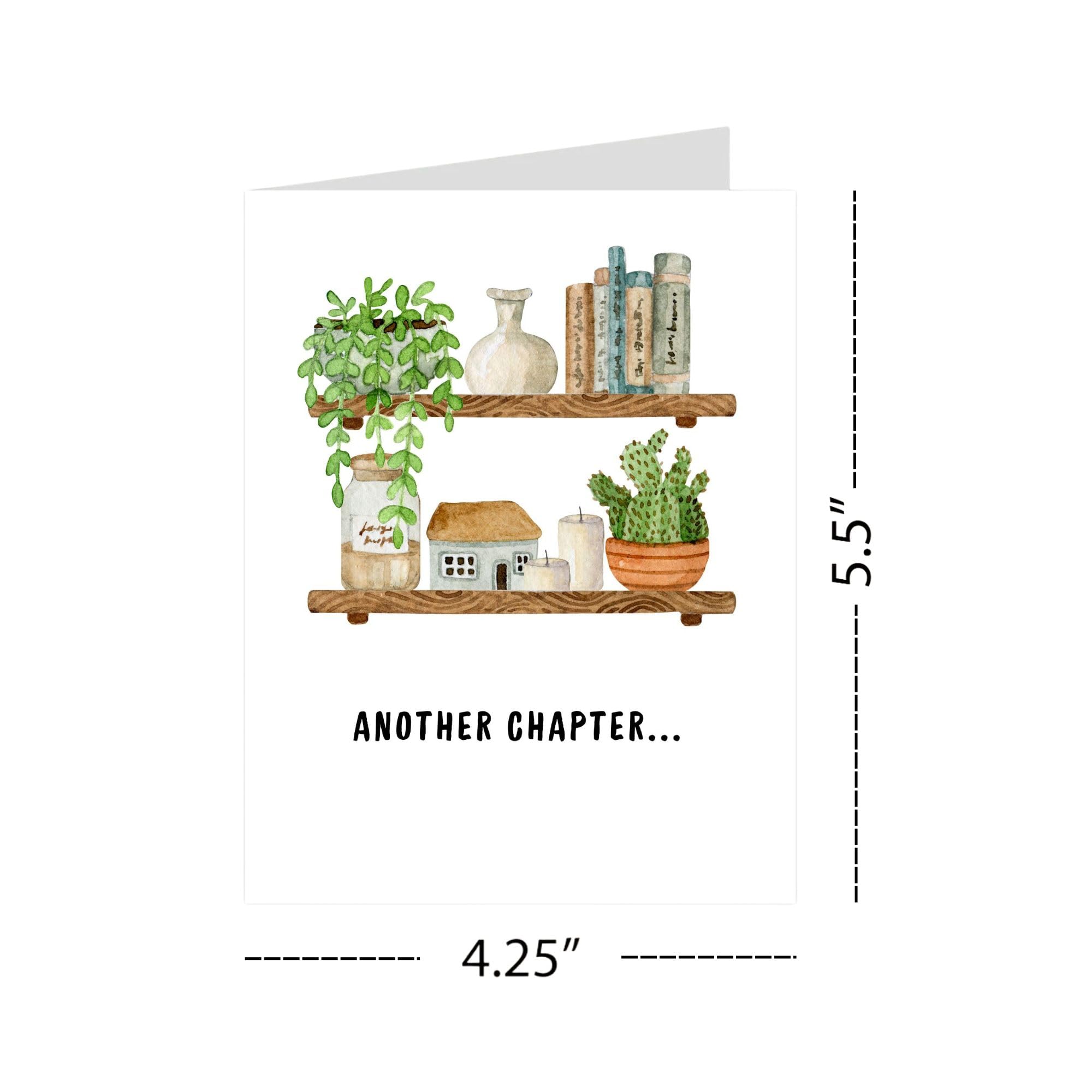 Another Chapter Birthday Card Inspirational Greeting for Men, Women, Friends, Coworkers, Handmade in USA