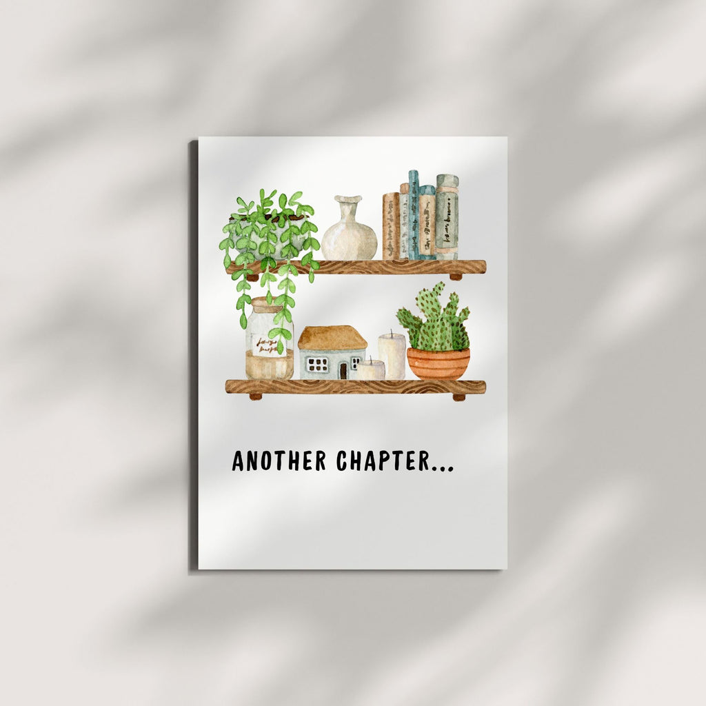 Another Chapter Birthday Card Inspirational Greeting for Men, Women, Friends, Coworkers, Handmade in USA