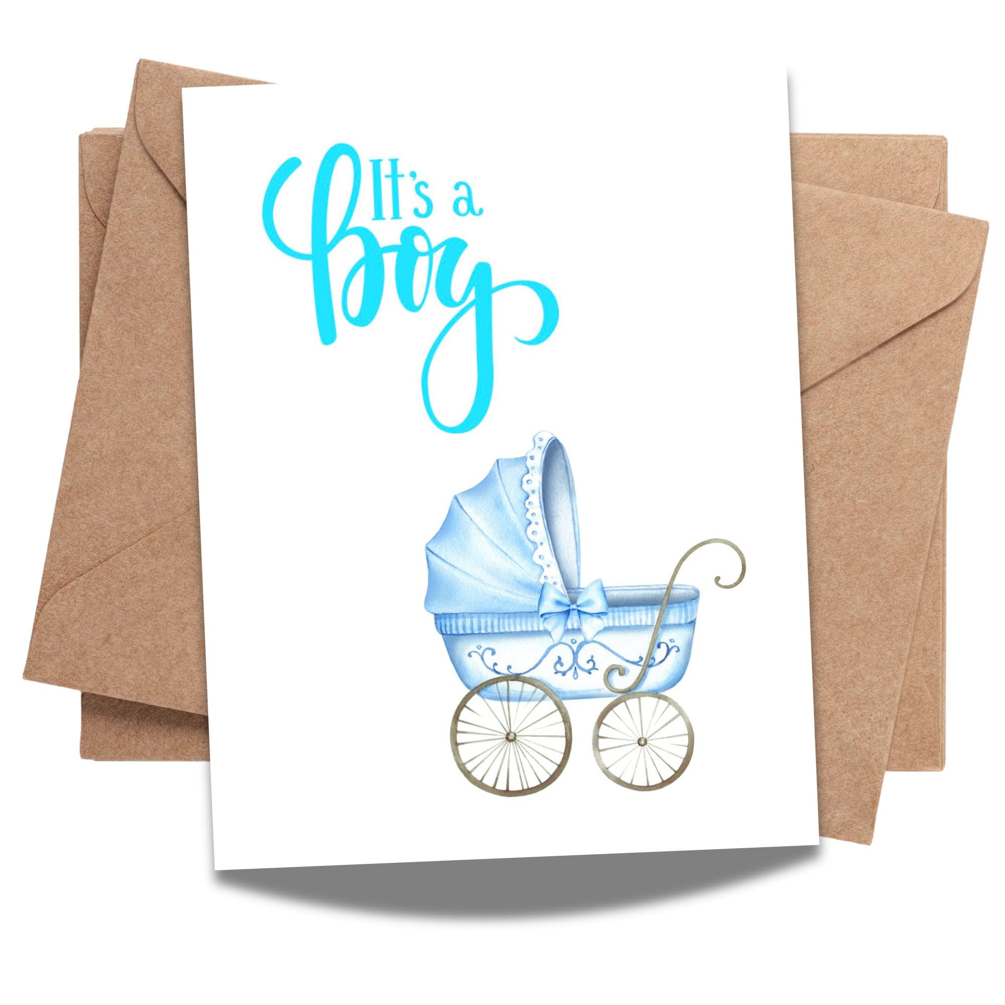 It’s a Boy Baby Shower or Newborn Celebration Greeting Card for Parents – Cute & Heartfelt Gift for New Moms, Dads, Friends, or Family