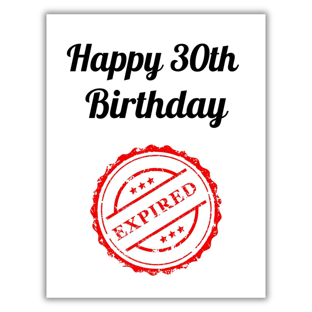 Funny Birthday Cards for Men and Women – Handmade in the USA – Happy 30th Birthday Gifts for Friends – Includes 1 Card & 1 Envelope – Fun Greeting Card for Him or Her