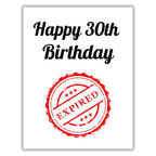 Funny Birthday Cards for Men and Women – Handmade in the USA – Happy 30th Birthday Gifts for Friends – Includes 1 Card & 1 Envelope – Fun Greeting Card for Him or Her