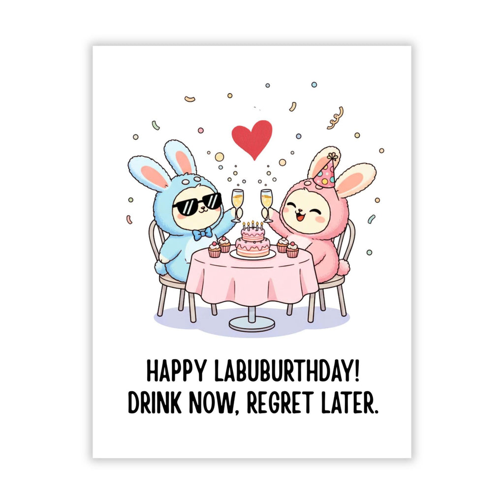 Birthday Celebration Card Compatible with Labubu Birthday Theme Cute Handmade Collectible Greeting Card for Men Women Kids Friends Unique Gift