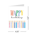 Happy Birthday Card with Blown Candles Illustration – Fun Birthday Greeting for Men, Women, Kids, Friends & Coworkers – Cool Handmade Card Gift USA